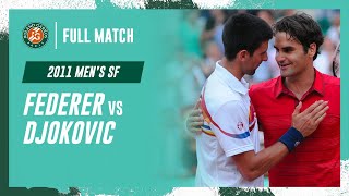 Federer vs Djokovic 2011 Mens semifinal Full Match  RolandGarros [upl. by Haily]