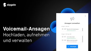 VoicemailAnsagen hochladen aufnehmen und verwalten [upl. by Shina984]