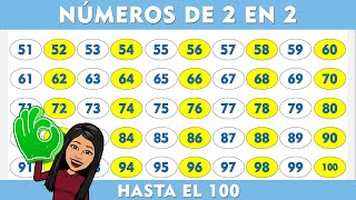 ✅LOS NÚMEROS DE 2 EN 2 hasta el 100 🤣 I Secuencias de Números [upl. by Holton]