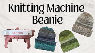 Knitting Machine Beanie Tutorial with Sentro [upl. by Muir581]