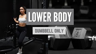 DUMBBELL LOWER BODY  follow along step by step [upl. by Esiouqrut163]