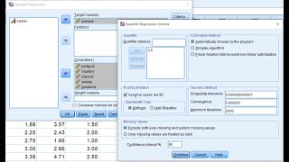 Median regression using the SPSS quantile regression function February 2021 [upl. by Isman394]