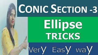 CONIC SECTION ELLIPSE SHORT CUT TRICKS IN HINDI FOR IIT JEE  NDA  JEE MAIN [upl. by Isoj]