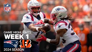 New England Patriots vs Cincinnati Bengals Game Highlights  NFL 2024 Season [upl. by Otsuj]