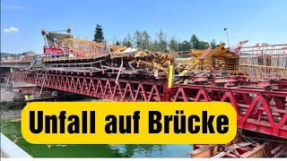 Der UnglücksKran liegt umgestürzt auf einer Baustelle an der Bleilochtalsperre  Thüringen [upl. by Moe]