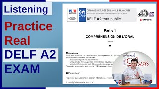 How to Pass the DELF A2 Listening Exam  DELF Preparation  Compréhension de loral  Level A2 [upl. by Ayifas607]