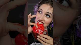 Trying Halloween Gummies 🧟🧠🍽 asmr mukbang asmreating [upl. by Novahc]