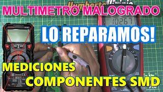 ✅ Como REPARAR un MULTIMETRO DIGITAL  MEJORES PRACTICAS en la MEDICION TECNICA de COMPONENTES SMD [upl. by Esadnac]