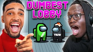 DEJI PLAYS AMONG US WITH BETA SQUAD DUMB LOBBY EDITION [upl. by Eugenides]