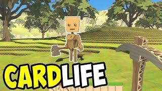 ENTIRE WORLD MADE of CARDBOARD  CardLife Gameplay  Openworld Crafting Survival Sandbox [upl. by Odnumyar]