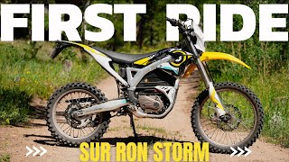 NEW SURRON Storm Bee  Electric Dirt Bike Test [upl. by Candie]