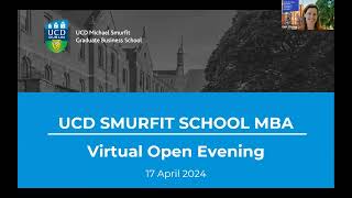 The UCD Smurfit MBA  Virtual Open Evening [upl. by Eseenaj843]