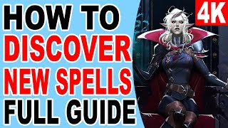 How to Discover new spells and use the spell book menu to equip a spell  V Rising [upl. by Noremmac]