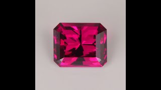 240ct Emerald Cut Rhodolite Garnet Gemstone [upl. by Ericksen959]