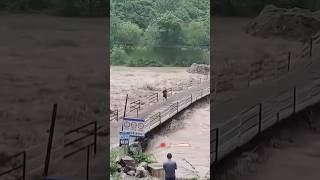 Shocking Bridge Collapse Due to Overflow Water Damage  Bridge Flooding Disaster [upl. by Diane]