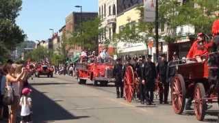 Parade de camions de pompiers Montréal 150eme [upl. by Darin356]