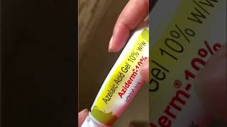 Aziderm 10 cream azelaic acid gel cream review pharmacy review skincarereview [upl. by Derfnam]