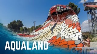 Water Slides at Aqualand El Arenal Mallorca [upl. by Inanak486]