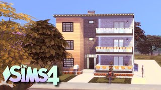 Modern Apartment Complex in Sims 4 NO CC [upl. by Sirred]