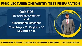 Electrophilic Addition and Substitution Reactions  Reactions of Alkenes and Alkyne  FPSC Chemistry [upl. by Leacim]