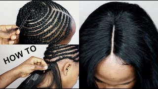 HOW TO DO Full Sew In WEAVE No Leave Out Tutorial Video For BEGINNERS [upl. by Yruj]