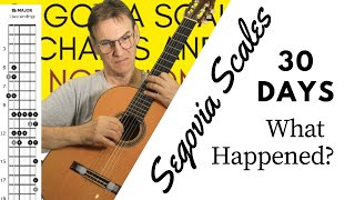 30 Days of Segovia Scales  The Last Day  What Happened Playing Diatonic Major and Minor Scales [upl. by Kciredec]