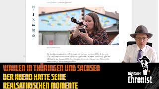 Wahlen in Thüringen und Sachsen  Der Abend hatte seine realsatirischen Momente [upl. by Anasus]