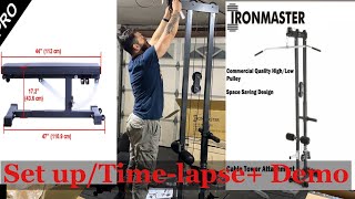 Ironmaster Super Bench Pro Cable Tower V2 Assembling TimeLapse  Demo [upl. by Sawtelle]