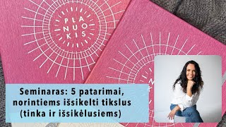 5 patarimai norintiems išsikelti tikslus tinka ir išsikėlusiems Milda Sabienė [upl. by Notyad220]