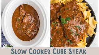 🥩Slow Cooker Cube Steak Melt in your Mouth Tender [upl. by Elias]