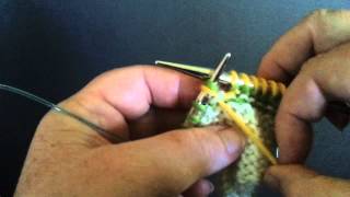 Twin Stitch Purl  TSP  short row method [upl. by Nillad]