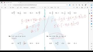 Puza Math1 Birinci Dereceden Denklemler Test 1 2 [upl. by Patnode445]