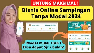 BISNIS ONLINE SAMPINGAN TANPA MODAL 2024  PENGHASILAN 5 JUTA  BULAN [upl. by Camel]