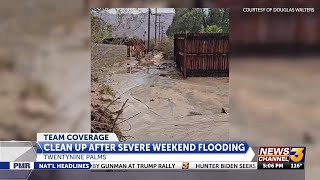 Clean up after severe flooding in Twentynine Palms [upl. by Nonnel130]