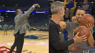 Dell Curry Hits From Steph Range amp Everyone Goes Crazy 😆 [upl. by Aniez]