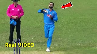 Virat Kohli Bowling real video captured from ground stadium on India vs Bangladesh cwc 2023 match [upl. by Leuams]