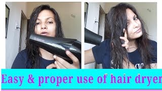 How to use Hair Dryer to dry wet hair at homeHair Blow dry AlwaysPrettyUseful by PC [upl. by Isnyl]