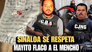 🚨¡ALERTA ROJA El Mayito LE MANDA Fuerte Mensaje AL MENCHO Lider Del CJNG En Sinaloa mexico [upl. by Neetsyrk71]