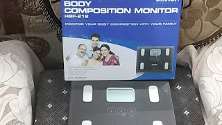 How to use Omron HBF 212 Digital Full Body Composition Monitor Live Demo [upl. by Aracat]