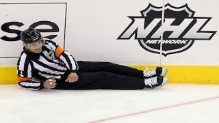 NHL quotFunny Refereequot Moments [upl. by Ingunna]