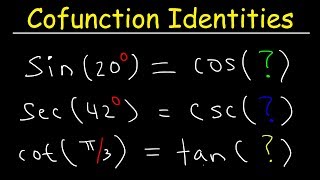 Cofunction Identities Examples amp Practice Problems Trigonometry [upl. by Anitnoc]