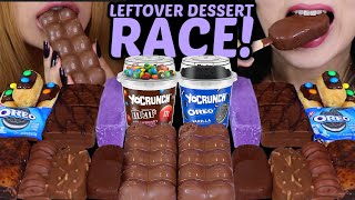 ASMR LEFTOVER DESSERT RACE MampMS OREO CRUNCH CUPS MINI MAGNUM ICE CREAM BUBBLY CHOCOLATE FERRERO [upl. by Asemaj]