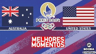 Austrália x Estados Unidos MELHORES MOMENTOS 31072024 Futebol Feminino JOGOS OLIMPICOS PARIS 2024 [upl. by Sivi986]