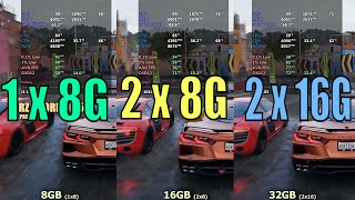 32GB vs 16GB vs 8GB RAM GTX 1650 i3 10105 [upl. by Quitt]