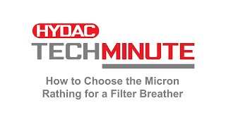 How to choose the micron rating for a filter breather new [upl. by Kama]