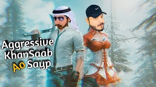 Aggressive KhanSaab69 With Khabees Sayf Gaming  PUBG Mobile [upl. by Doownyl]