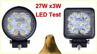 Фара LED 27W тест обзор x 3W Work Light [upl. by Napra]