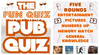 The Pub Quiz No52  5 Different Rounds  40 Questions amp Answers  54 Points to Win Trivia quiz [upl. by Eenej]