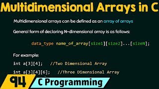 Introduction to Multidimensional Arrays [upl. by Flem993]