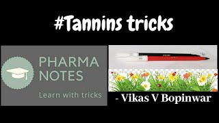 TANNINS WITH TRICKS  RRB PHARMACIST EXAM  GPAT  ESIC PART38 [upl. by Wilser]